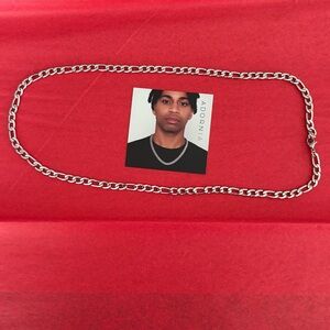 New- Adornia Stainless Steel Men’s Figaro Chain Necklace, 24”